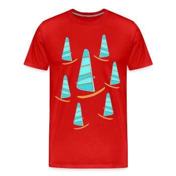 planche à voile - T-shirt bio Premium Homme - rouge - Devant - Damien (186cm)