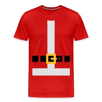 Costume Père Noël - T-shirt bio Premium Homme - rouge - Devant - Damien (186cm)