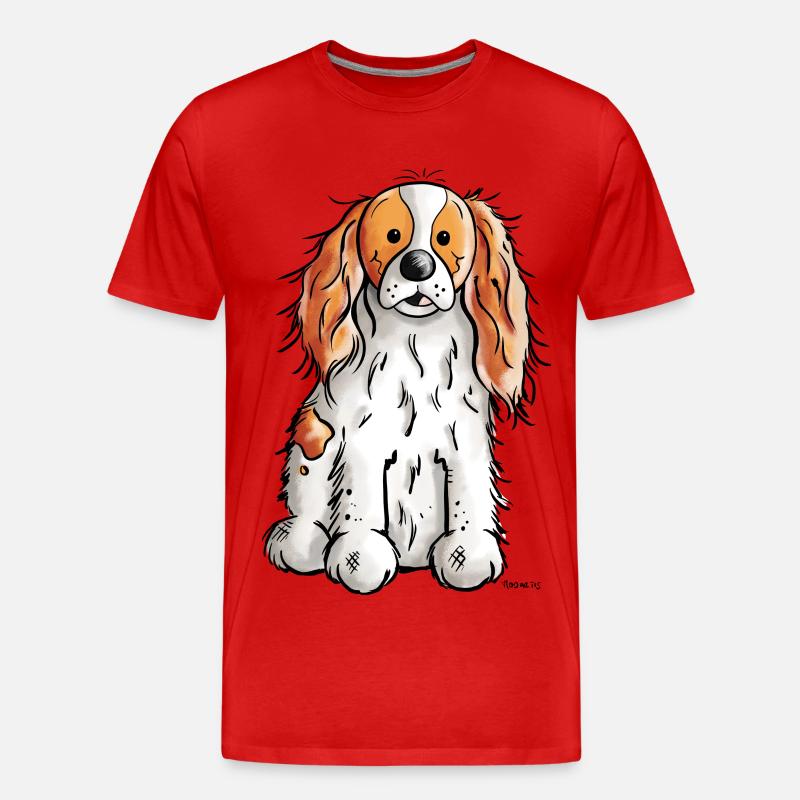 Cavalier King Charles Spaniel - Männer Premium Bio T-Shirt - Rot