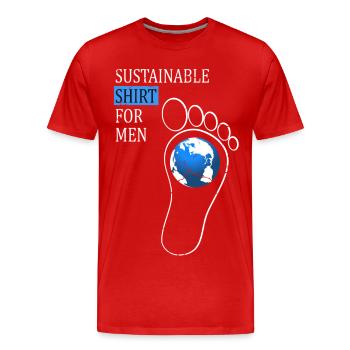 Sustainable shirt for men - Men's Premium Organic T-Shirt - red - Front - Damien (186cm)