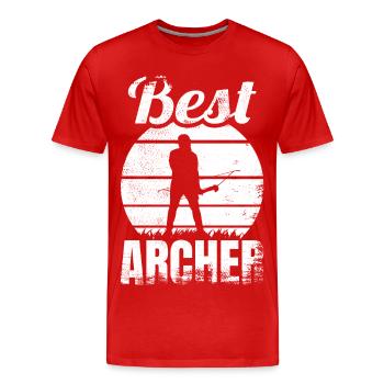 Meilleur archer - T-shirt bio Premium Homme - rouge - Devant - Damien (186cm)