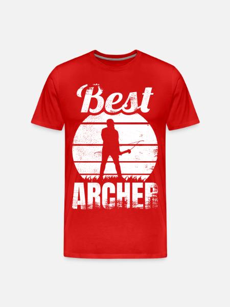 Best Archer - Men's Premium Organic T-Shirt - red