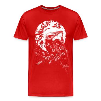 Yeux de la Nuit - T-shirt bio Premium Homme - rouge - Devant - Damien (186cm)