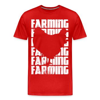 Agriculture - T-shirt bio Premium Homme - rouge - Devant - Damien (186cm)