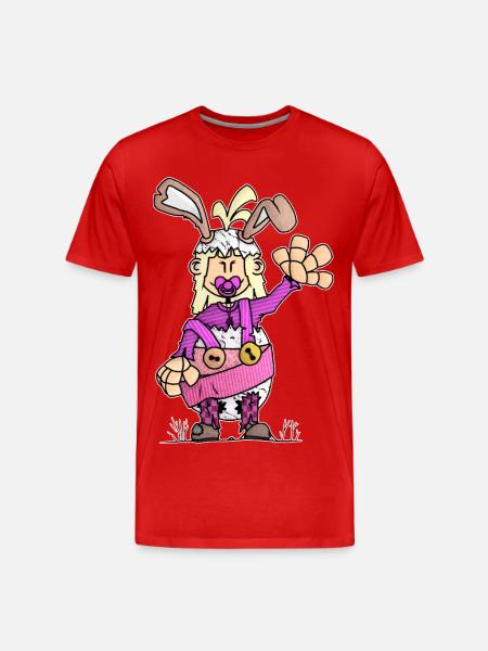 Tida - the Turbo Cardboard Egg / - Men's Premium Organic T-Shirt - red