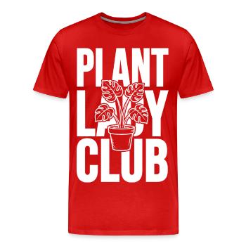 Plant Lady Club Monstera - Männer Premium Bio T-Shirt - Rot - Vorne - Damien (186cm)