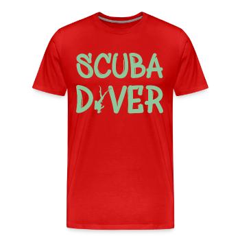 scuba diver - Männer Premium Bio T-Shirt - Rot - Vorne - Damien (186cm)
