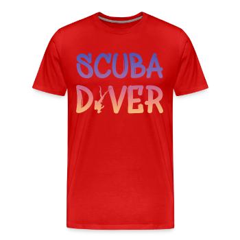 Scuba Diver - Männer Premium Bio T-Shirt - Rot - Vorne - Damien (186cm)