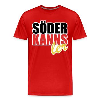 Söder kanns - Kanzler - Kanzlerkandidat - Männer Premium Bio T-Shirt - Rot - Vorne - Damien (186cm)