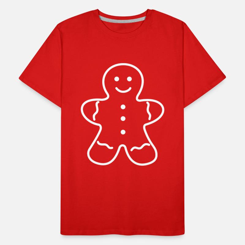 Gingerbread Man, Gingerbread Snacking Men's Premium Organic T-Shirt
