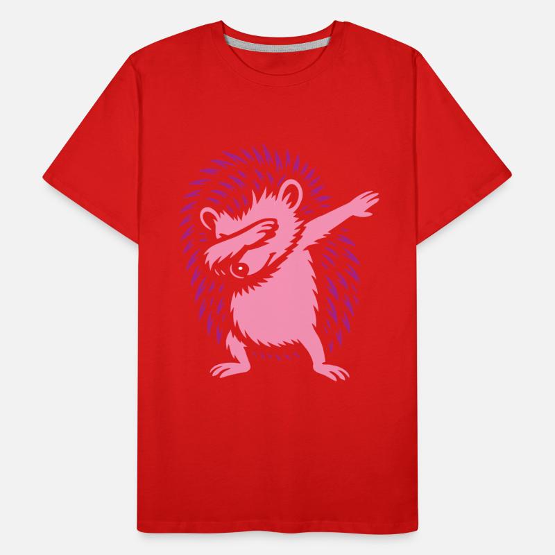 Dabbing Hedgehog - Dab Dance - Gift Men's Premium Organic T-Shirt
