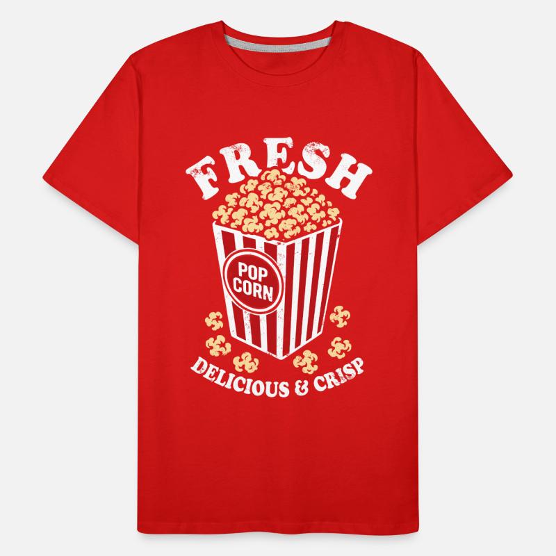 Frisches Popcorn - knusprig, lecker - Geschenk Männer Premium Bio T-Shirt