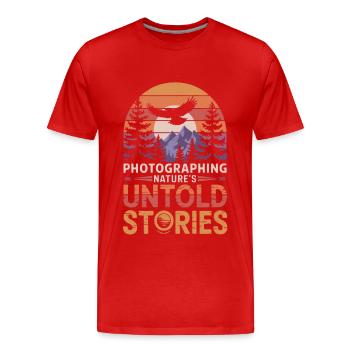 Photographie animalière Photographie de nature Photographie - T-shirt bio Premium Homme - rouge - Devant - Damien (186cm)