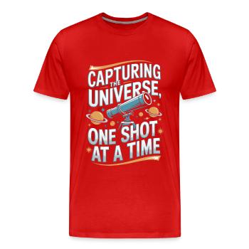 Teleskop Astronomie Astrofotografie - Männer Premium Bio T-Shirt - Rot - Vorne - Damien (186cm)