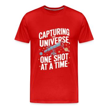 Astrofotografie Teleskop Astronomie - Männer Premium Bio T-Shirt - Rot - Vorne - Damien (186cm)