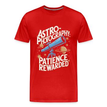 Astronomie Astrofotografie Teleskop - Männer Premium Bio T-Shirt - Rot - Vorne - Damien (186cm)