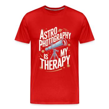 Astrofotografie Teleskop Astronomie - Männer Premium Bio T-Shirt - Rot - Vorne - Damien (186cm)