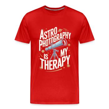 Astrofotografie Teleskop Astronomie - Männer Premium Bio T-Shirt - Rot - Vorne - Damien (186cm)