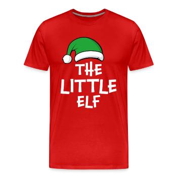 Le Petit Elfe - T-shirt bio Premium Homme - rouge - Devant - Damien (186cm)