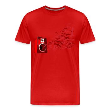 Lautsprecher Vögel DJ - Männer Premium Bio T-Shirt - Rot - Vorne - Damien (186cm)