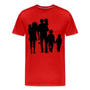 Familie - Männer Premium Bio T-Shirt - Rot - Vorne - Damien (186cm)