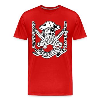 anonymous is legion - T-shirt bio Premium Homme - rouge - Devant - Damien (186cm)