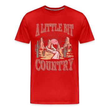 Un peu de pays - T-shirt bio Premium Homme - rouge - Devant - Damien (186cm)