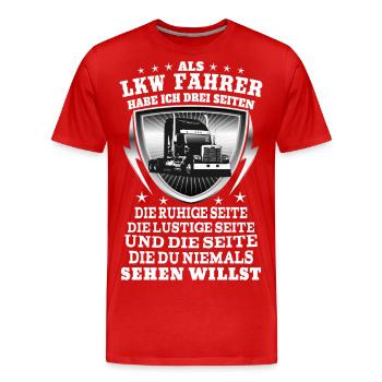 Lkw fahrer - Männer Premium Bio T-Shirt - Rot - Vorne - Damien (186cm)