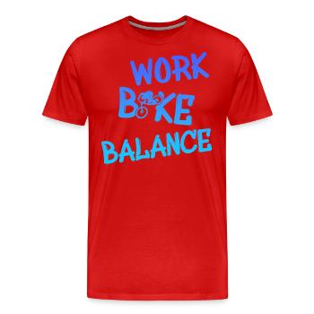 Biken - Männer Premium Bio T-Shirt - Rot - Vorne - Damien (186cm)