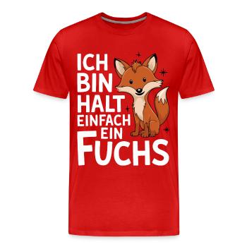 Fuchs Füchse Wildtier Waldtier Rotfuchs - Männer Premium Bio T-Shirt - Rot - Vorne - Damien (186cm)