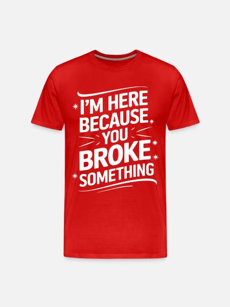Technical Support Computer - Men's Premium Organic T-Shirt - red