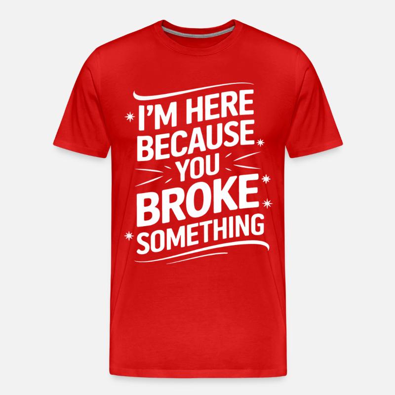 Technical Support Computer - Men's Premium Organic T-Shirt - red
