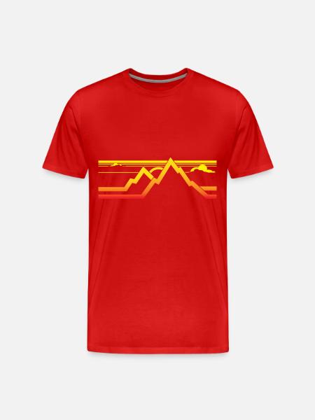 Mountains - Men's Premium Organic T-Shirt - red
