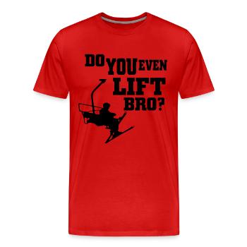 SKI - Männer Premium Bio T-Shirt - Rot - Vorne - Damien (186cm)