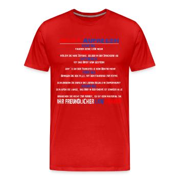 IHR FREUNDLICHER LKW FAHRER - Männer Premium Bio T-Shirt - Rot - Vorne - Damien (186cm)