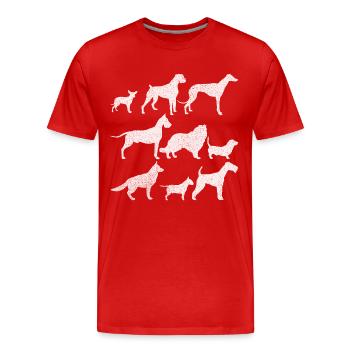 CHIENS CHIENS CADEAUX - T-shirt bio Premium Homme - rouge - Devant - Damien (186cm)