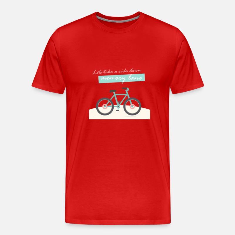 Memory lane - Männer Premium Bio T-Shirt - Rot