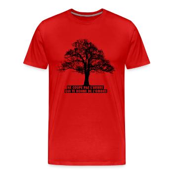 Der Baum - Männer Premium Bio T-Shirt - Rot - Vorne - Damien (186cm)