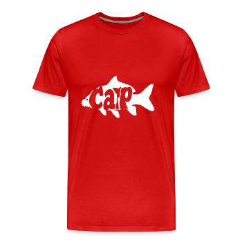 Karpfen Fisch - Männer Premium Bio T-Shirt - Rot - Vorne - Damien (186cm)