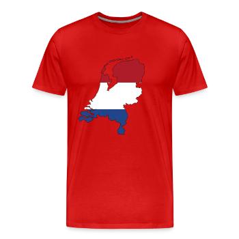 Pays-Bas - T-shirt bio Premium Homme - rouge - Devant - Damien (186cm)