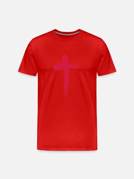 Christianity religion cross - Men's Premium Organic T-Shirt - red