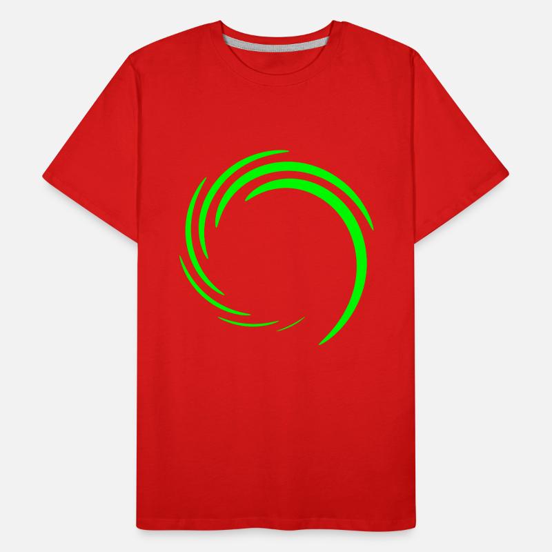 Circle Vortex Circular shape Green Men's Premium Organic T-Shirt