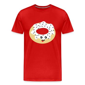 Donut - T-shirt bio Premium Homme - rouge - Devant - Damien (186cm)