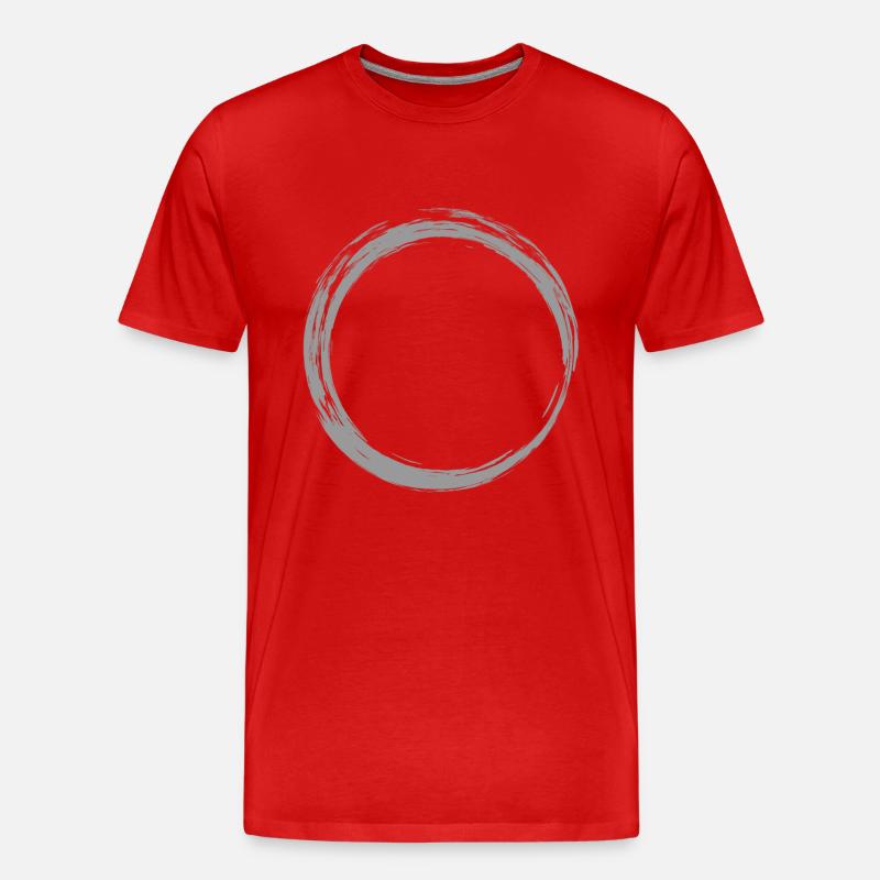 Kreis Symbol Design Grau - Männer Premium Bio T-Shirt - Rot