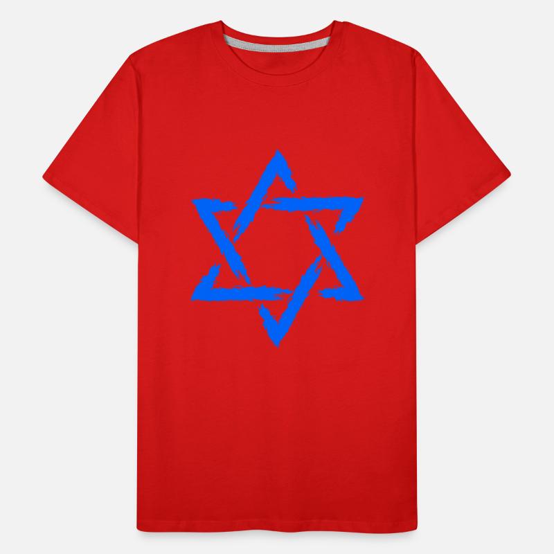 Étoile de David icône étoile bleue T-shirt bio Premium Homme