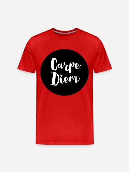 CARPE DIEM - Männer Premium Bio T-Shirt - Rot