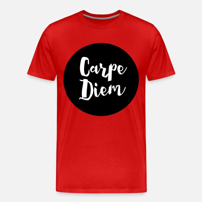 CARPE DIEM - Männer Premium Bio T-Shirt - Rot