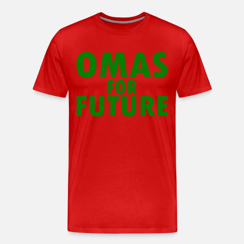 Omas for future - Männer Premium Bio T-Shirt - Rot