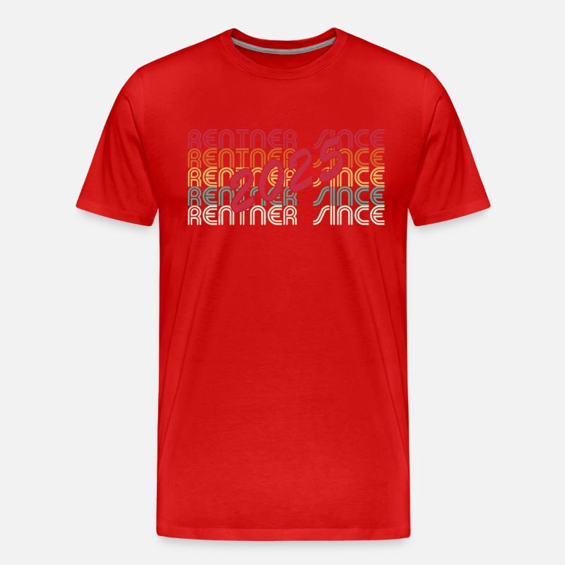 Rentner seit 2025 - Männer Premium Bio T-Shirt - Rot