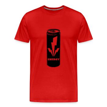 Energy Drink - Männer Premium Bio T-Shirt - Rot - Vorne - Damien (186cm)